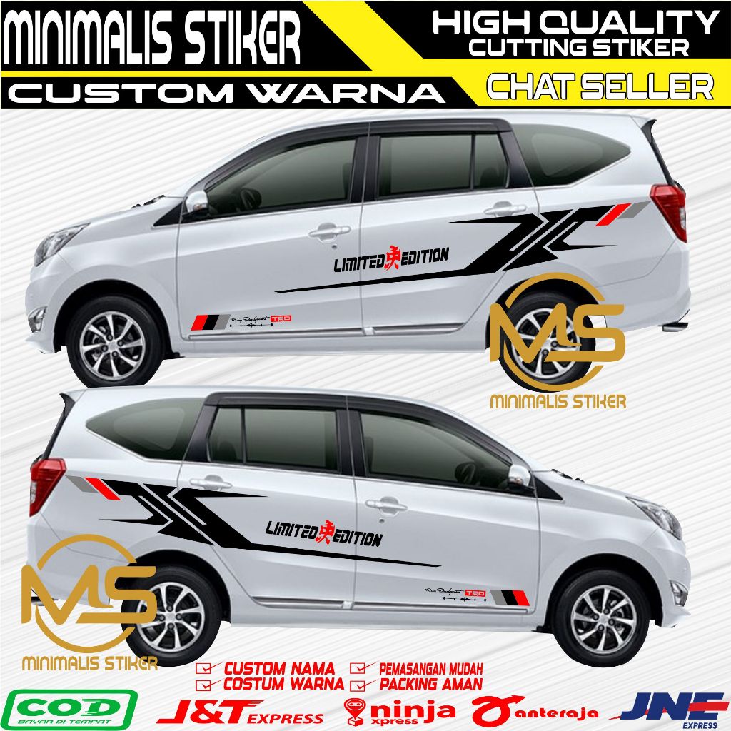 STIKER MOBIL SIGRA TERBARU Stiker Mobil Sigra Sticker Daihatsu Sigra Model Mobil Sport