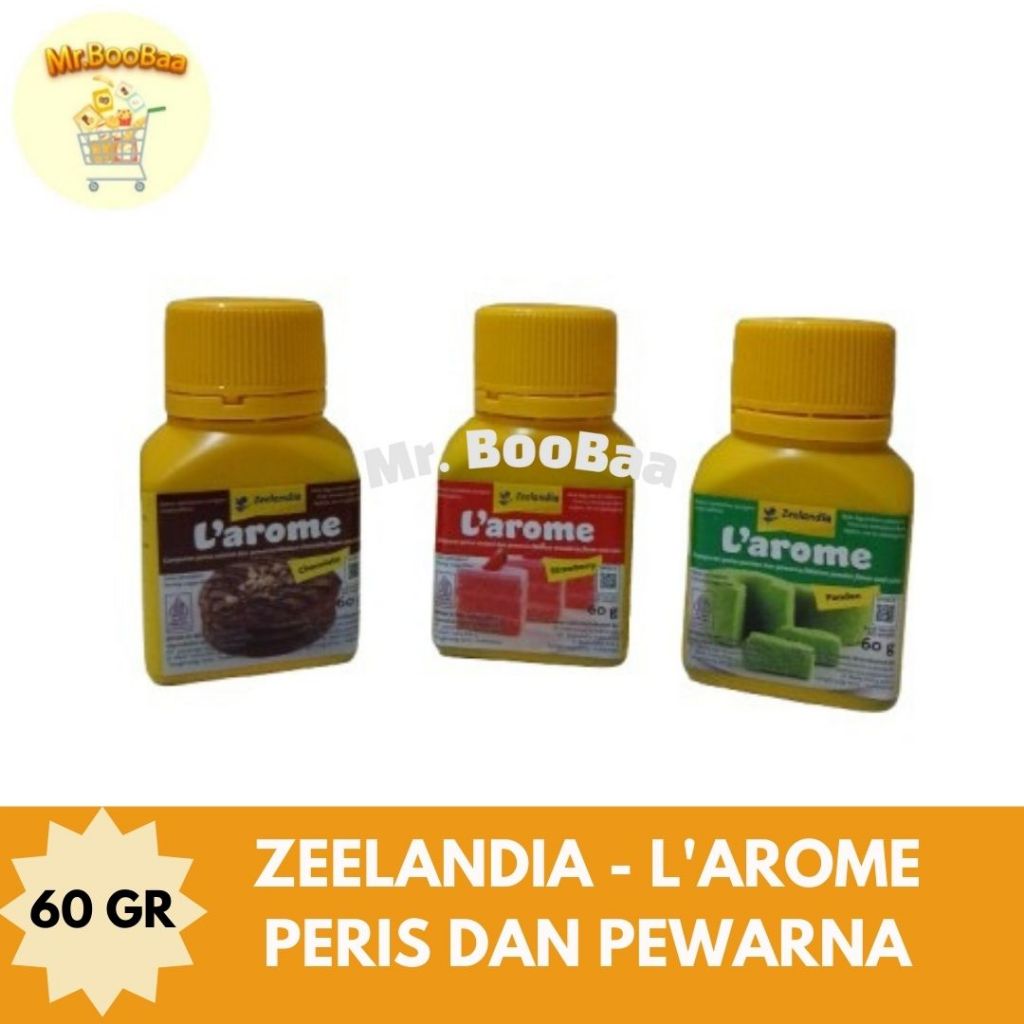 

ZEELANDIA L 'AROME 60GR / L 'AROME COKLAT - STRAWBERY - PANDAN 60GR