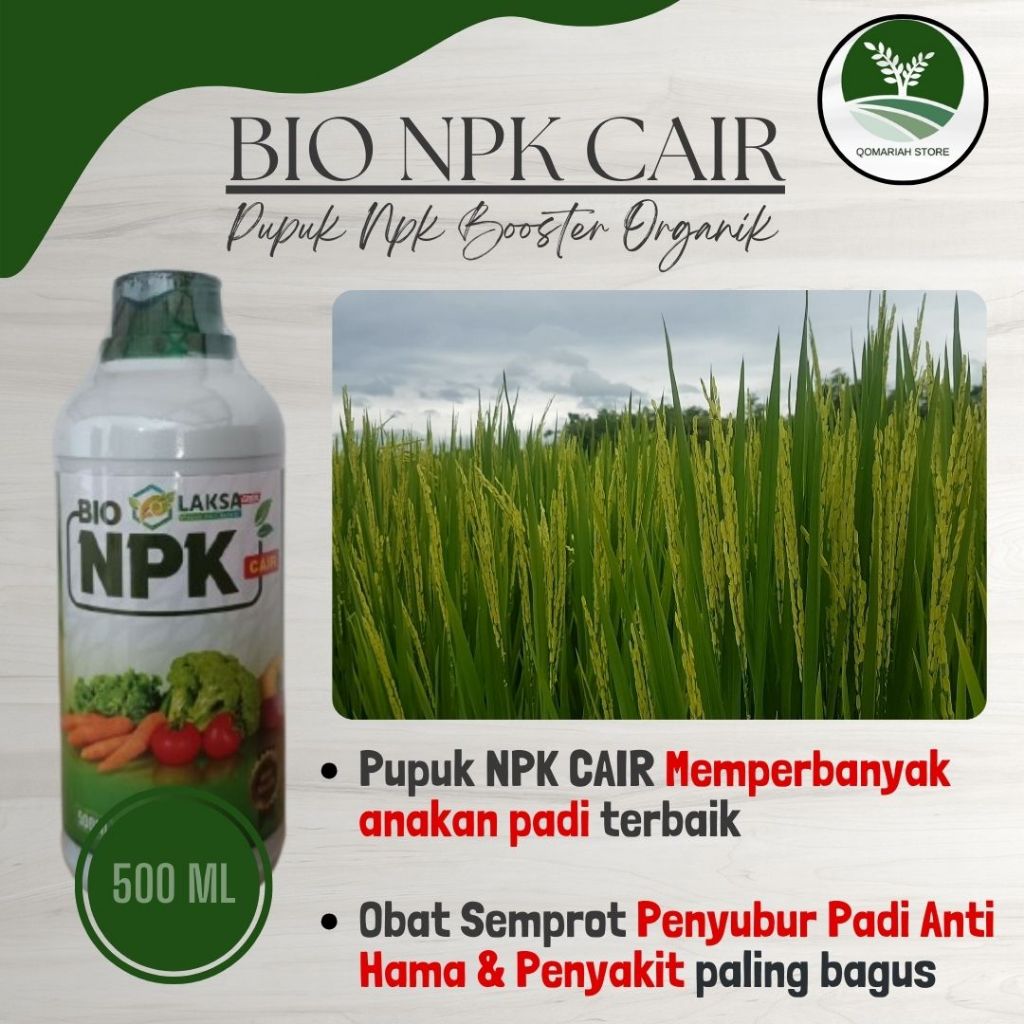 Pupuk Organik Pertumbuhan Padi - BIO NPK LAKSA - Pupuk Penambah Berat Padi Paling Ampuh - Pupuk Pena