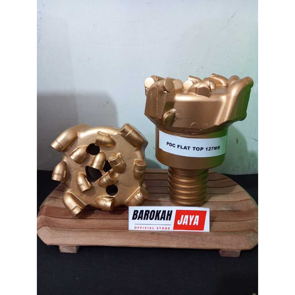 Mata Bor Pdc Flat top 5inch 127mm/Bor Sumur Tembus Batu/Penghancur Batuan Keras Drat jantan Ukuran 2