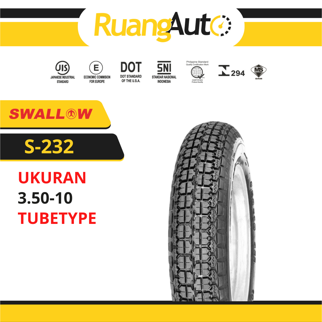 BAN MOTOR RING 10 TUBETYPE D UKURAN 350-10 | BAN VESPA | VESPA |