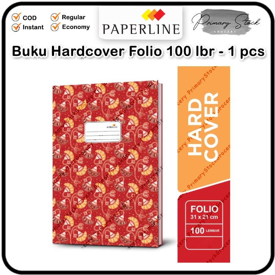 

Buku Tulis Hard Cover Folio 100 lbr isi 100 Lembar Paperline Bukutulis Hardcover F4 Polio