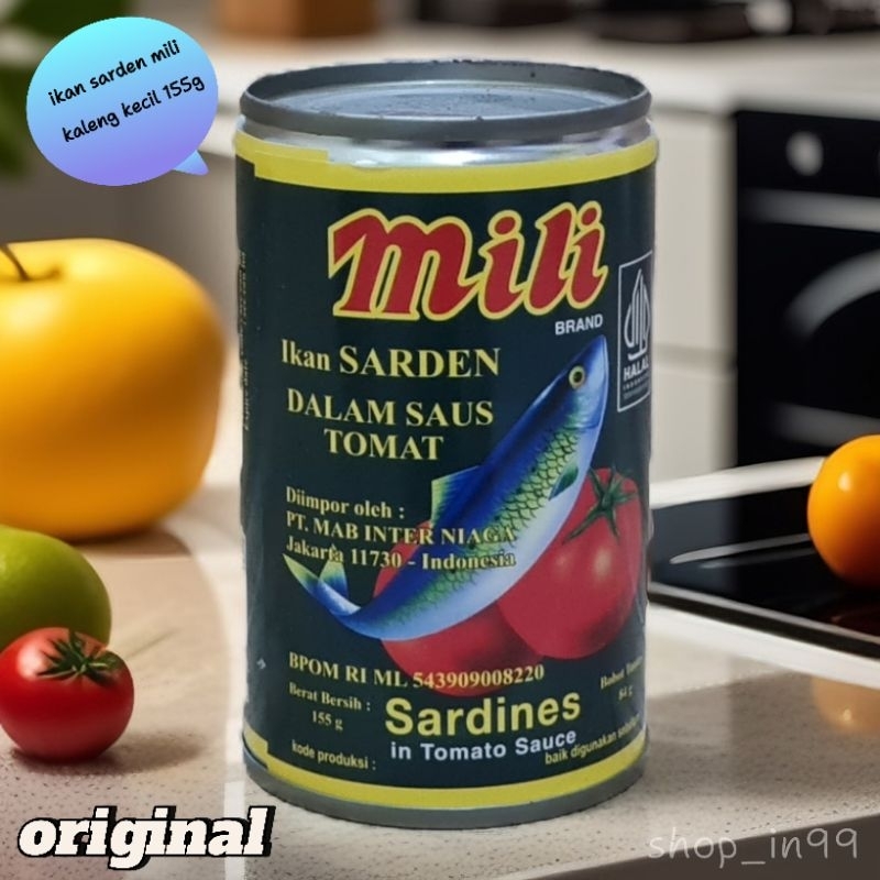 

Sarden Mili kaleng kecil 155g original