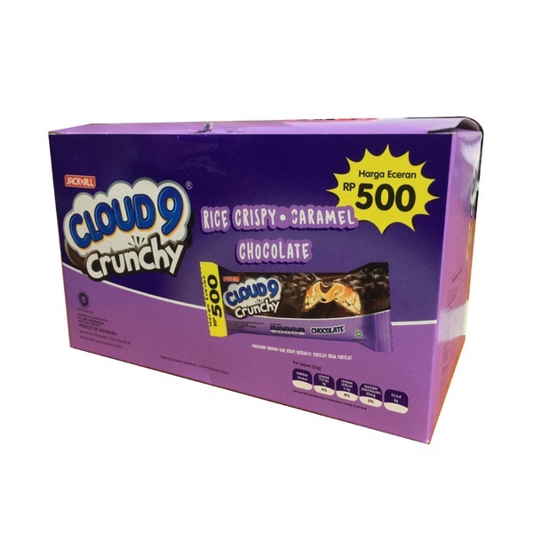 

Cloud 9 Crunchy Chocolate 1 pack isi 24 @ 7 gram