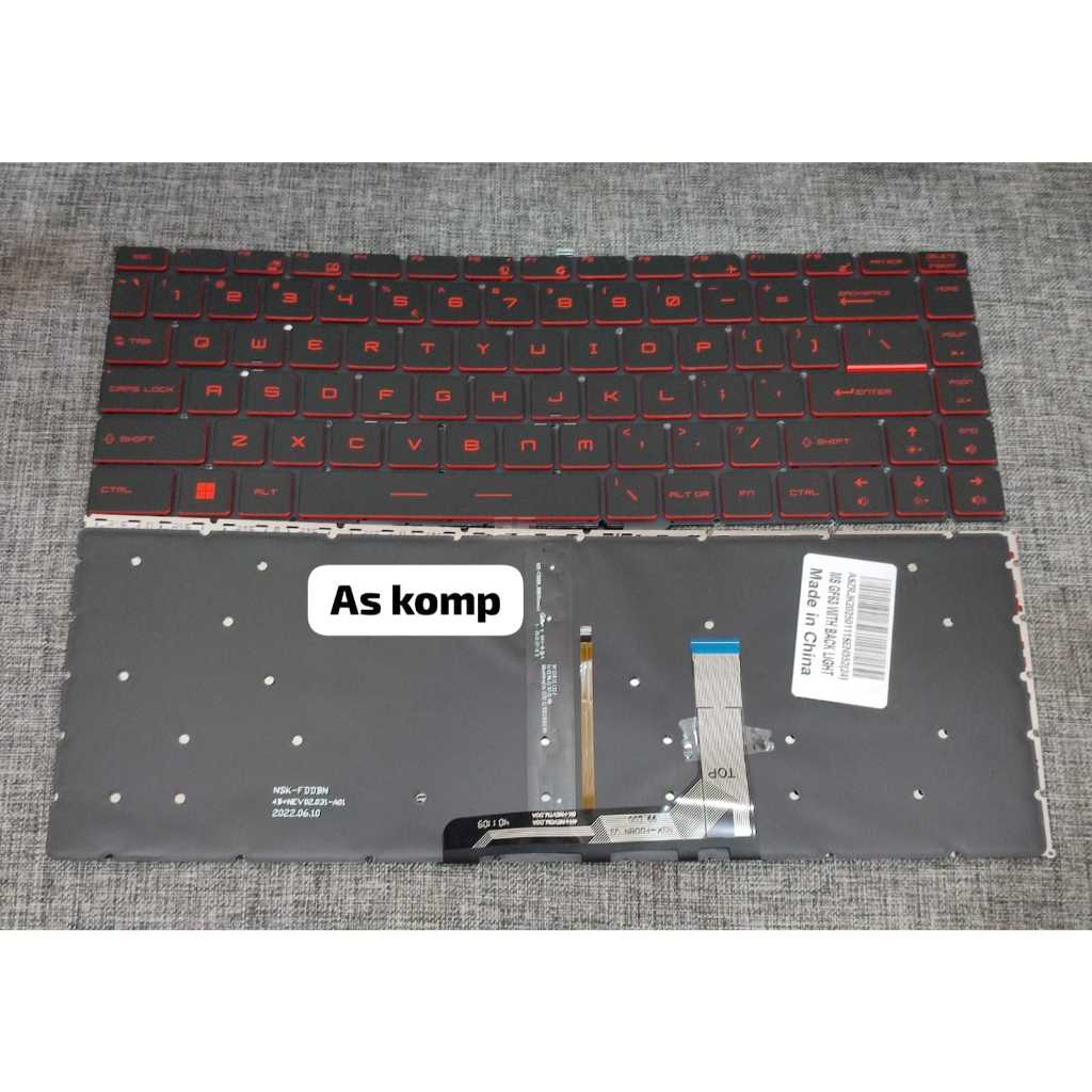 Keyboard MSI GF63 Thin 9SC GF63 9RCX Backlight