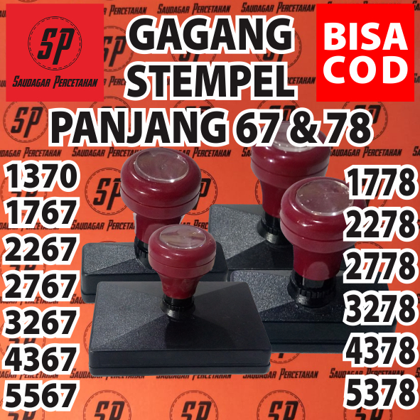 

Gagang Stempel Flash / Warna / Otomatis 1370 1767 1778 2267 2278 2767 2778 3267 3278 4367 5367 5378