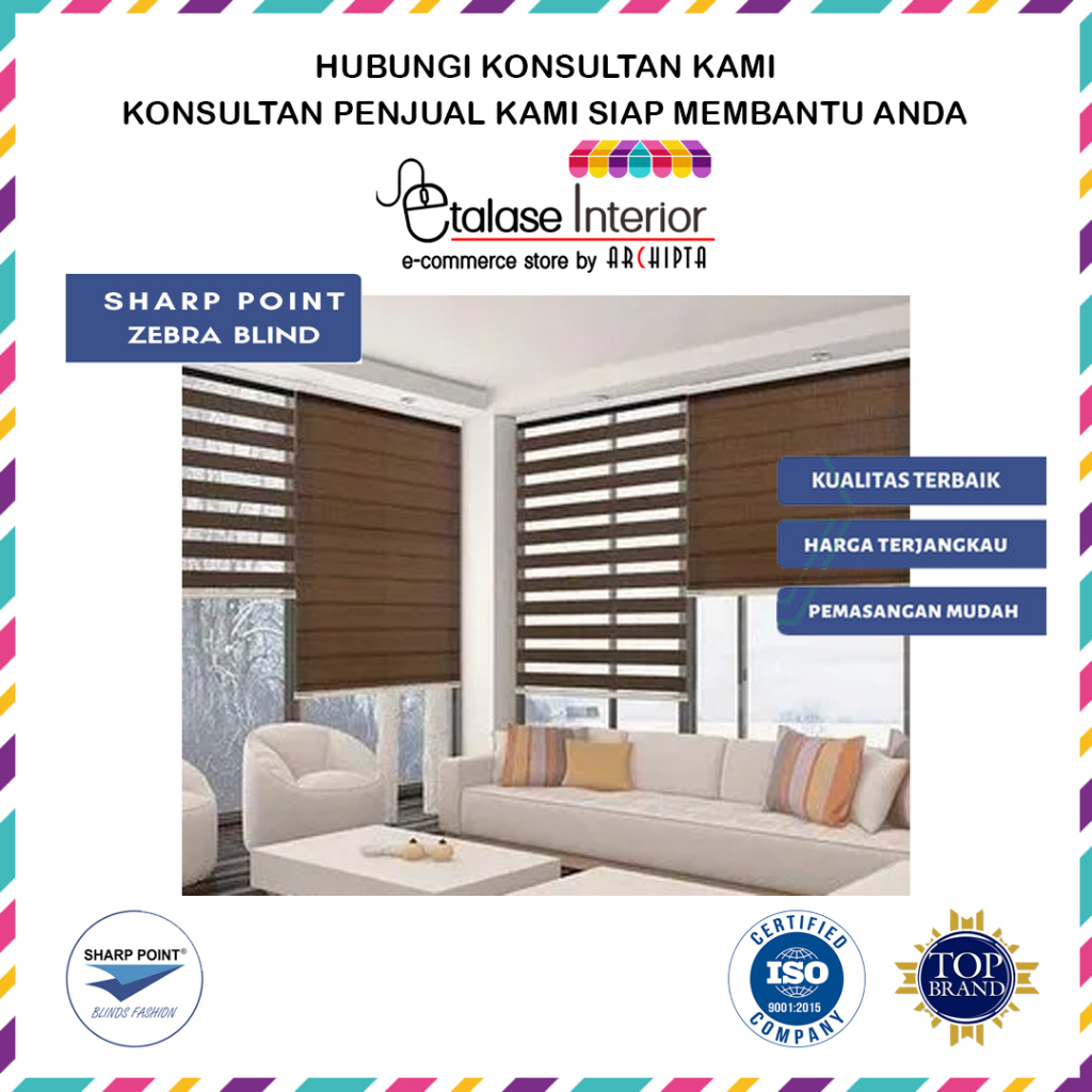 Sharp Point -  Zebra Blind/ Viewmax Roller Blind/ Gorden Tirai Jaring/ Dim Out