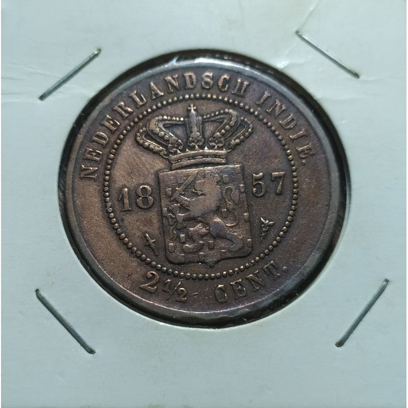 koin nederlandsch indie /benggol 2½ cent 1857