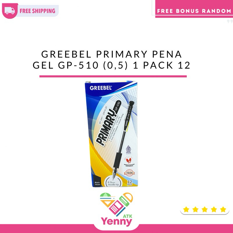 

Pulpen Gel Greebel Primary Gp-510 (0,5) | Pulpen Gel Tinta Hitam (12pcs) | Greebel Pulpen Gel (pack/pcs)