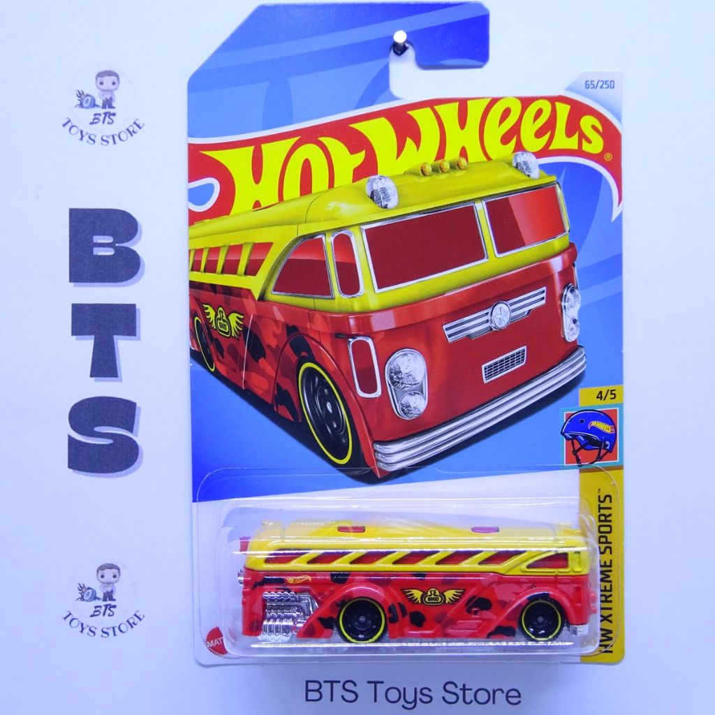 Hot Wheels Surfin' School Bus Merah Kuning