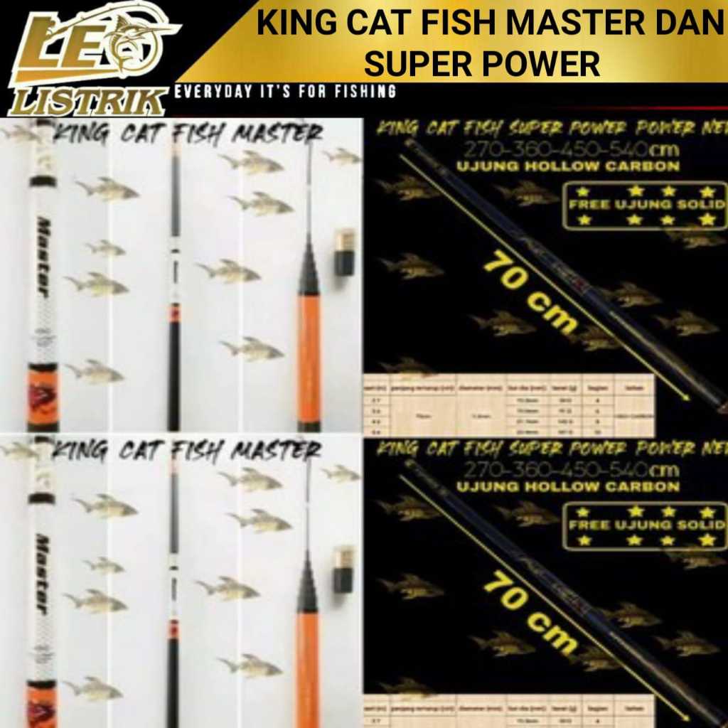 KING CAT FISH SUPER MASTER DAN SUPER POWER JORAN TEGEK PANJANG 270 360 450 540 HIGH CARBON