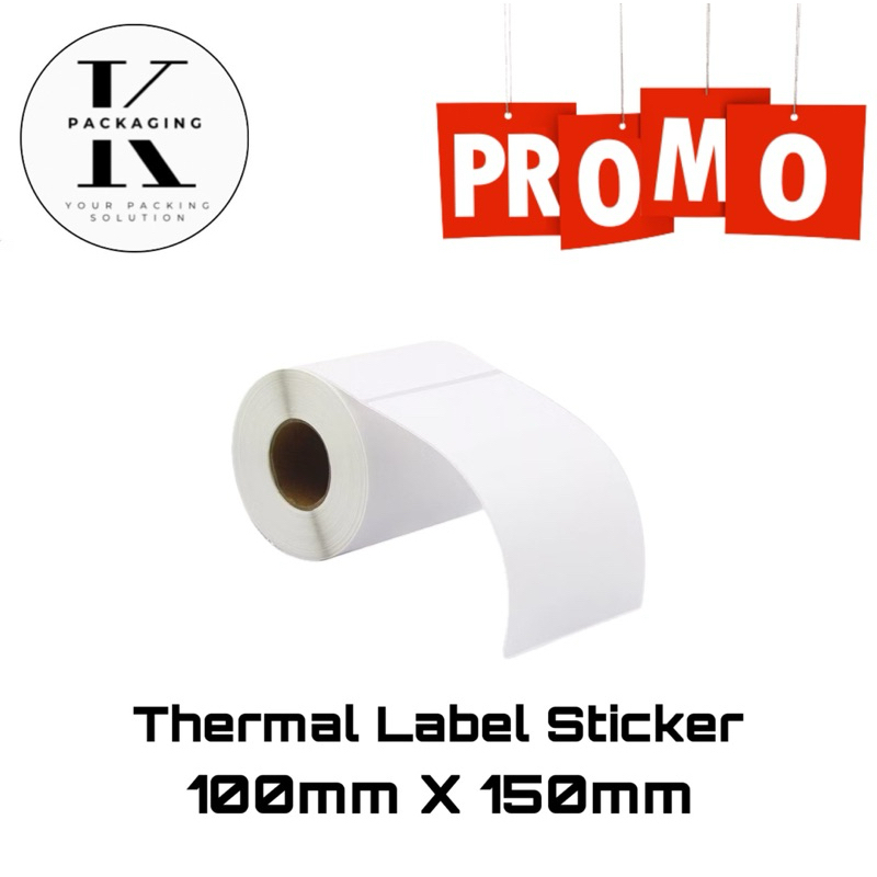 

Thermal Label Sticker Paket 100 x 500 mm Onlineshop | Isi 500pcs - Instant Grab Gojek JNE JNT
