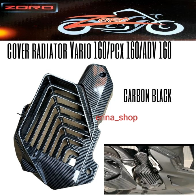 COVER RADIATOR VARIO 160 CARBON ZORO / COVER RADIATOR KARBON ZORO MOTOR VARIO 160