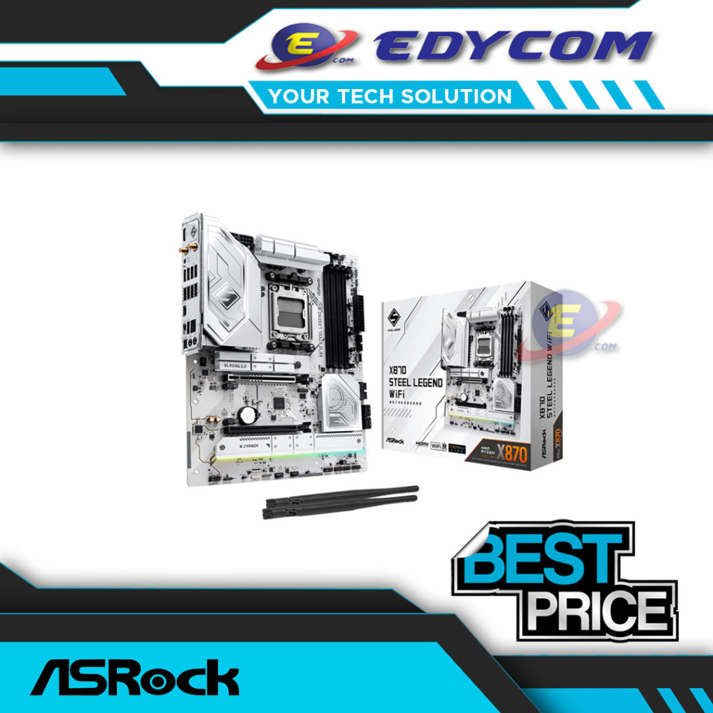 Motherboard ASRock X870 Steel Legend WIFI (AM5, X870, USB3.2 Type-C)