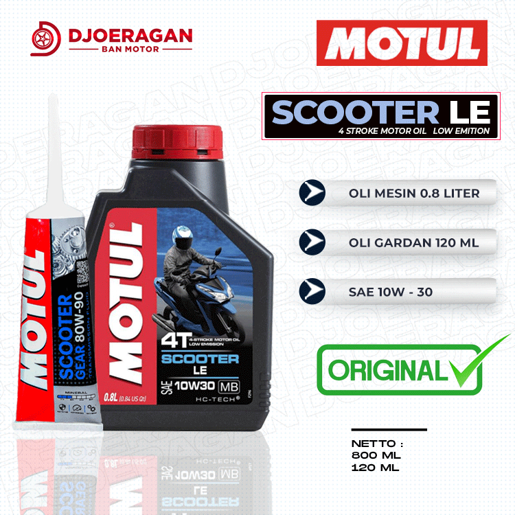 PAKET OLI MOTUL MATIC LEE 0.8L 10W30 & MOTUL GARDAN 120ML BEAT SCOOPY
