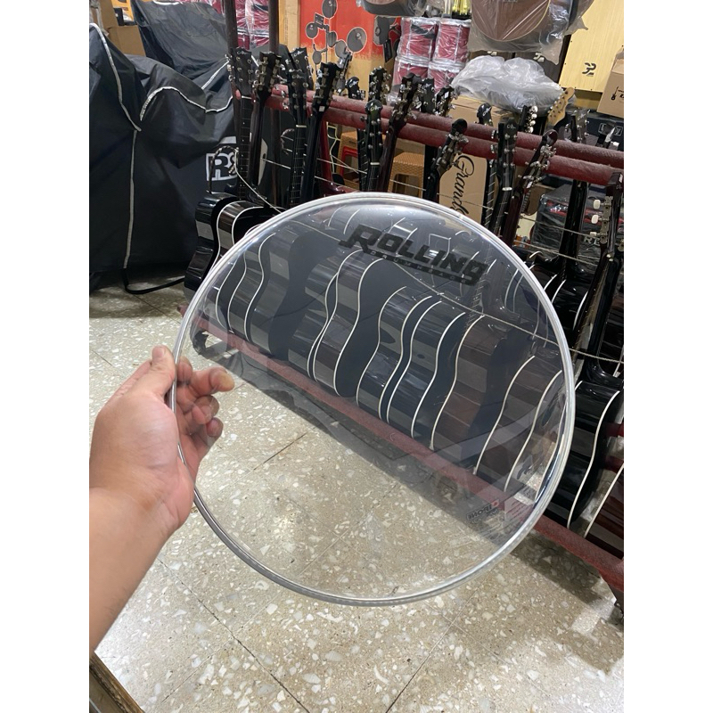 Rolling 13” Clear ( Transparan )Head drum Tom / sner, Batter Head, Mika drum atas 13 inchi