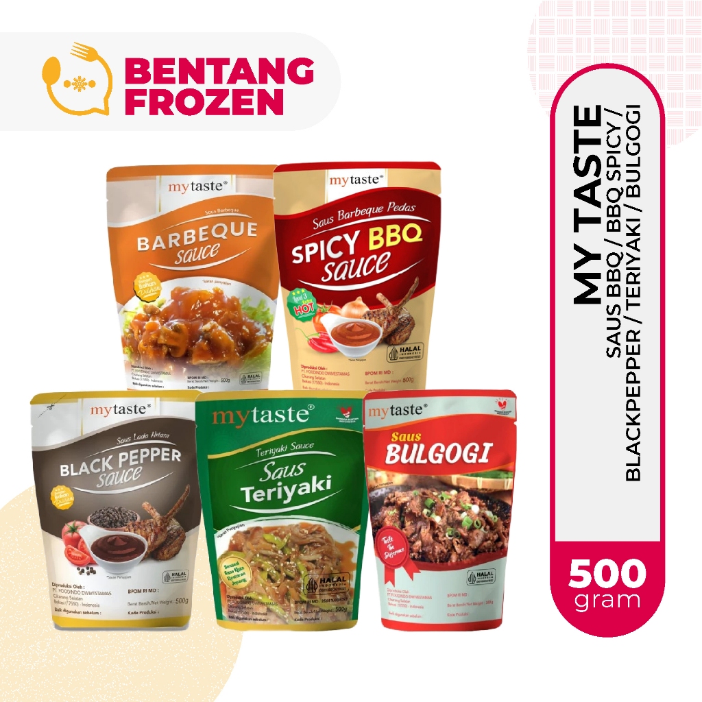 

My Taste Saus BBQ / Spicy BBQ / Blackpepper / Teriyaki / Bulgogi 500gr / MyTaste Sauce Marinasi / Marinade / Dressing