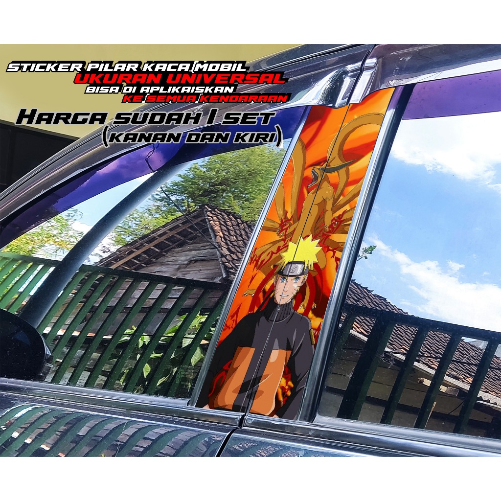 05 STICKER VARIASI PILAR PINTU JENDELA MOBIL KANAN KIRI - STICKER PILAR PINTU JENDELA MOBIL VINYL NA
