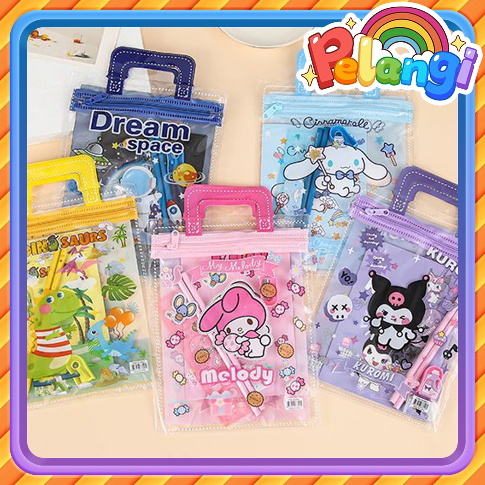 

alat tulis Set 6 in 1 Anak Alat Perkakas Belajar Lucu Karakter Kuromi Murah Set Stationery Hadiah Anak Sanrio