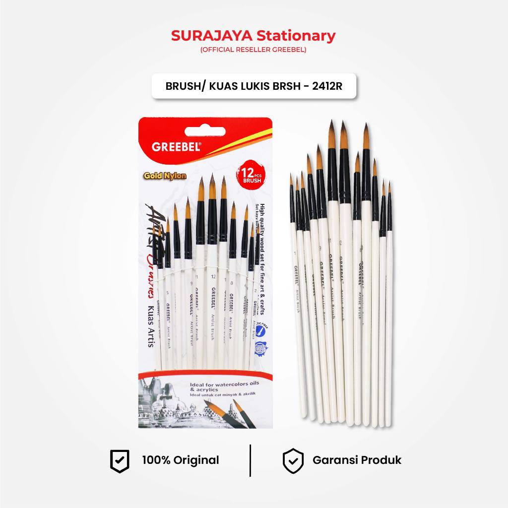 

GREEBEL Kuas Lukis Brush Paint Set / Kuas Melukis (2412R)