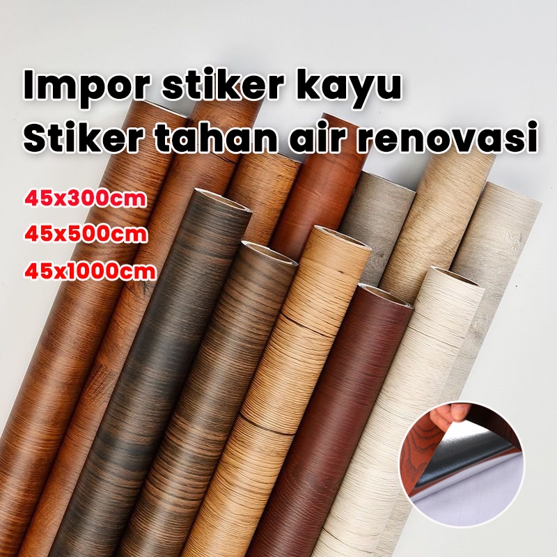 【COD】wallpaper motif kayu panel stiker meja kayu stiker lemari kayu wallpaper dinding kayu stiker ka