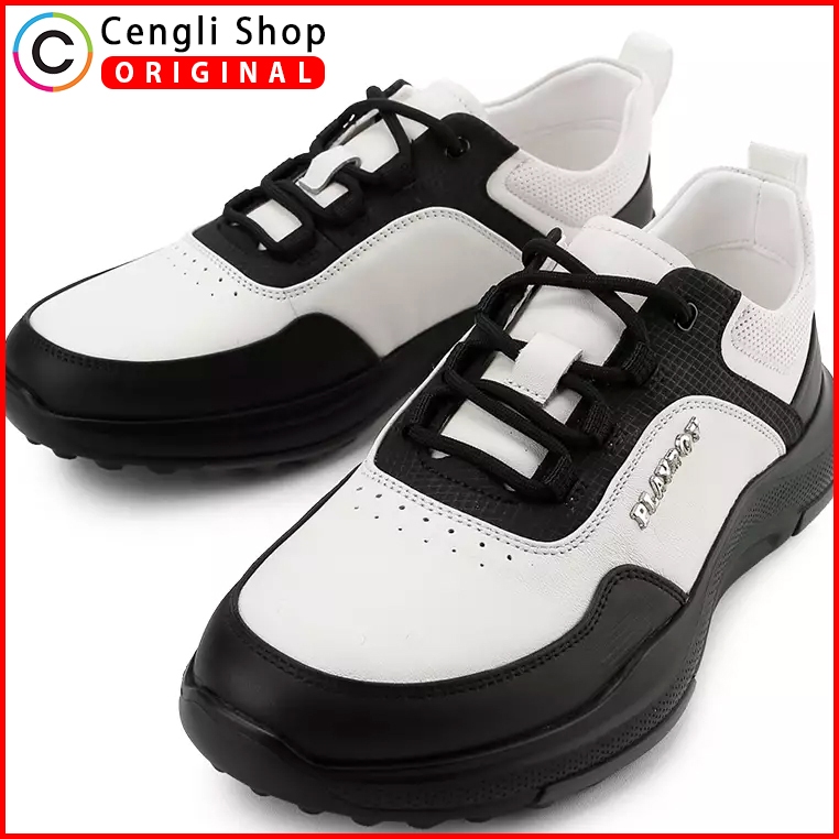 SEPATU KULIT PLAYBOY PRIA ORIGINAL SNEAKERS SNEAKER ASLI ORI PUTIH WHITE PL31