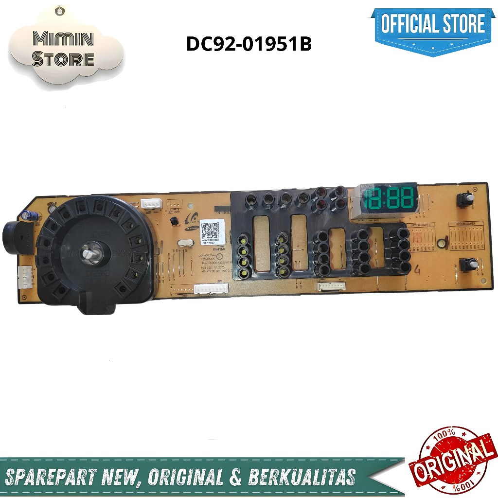 MODUL DISPLAY MESIN CUCI SAMSUNG ORIGINAL WW80J42G0IW WW70J42G0KW