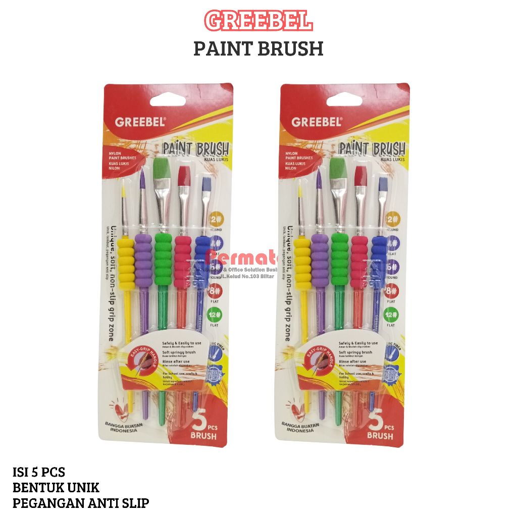 

GREEBEL Kuas Lukis Brush Paint Set / Kuas Melukis (24-5A)