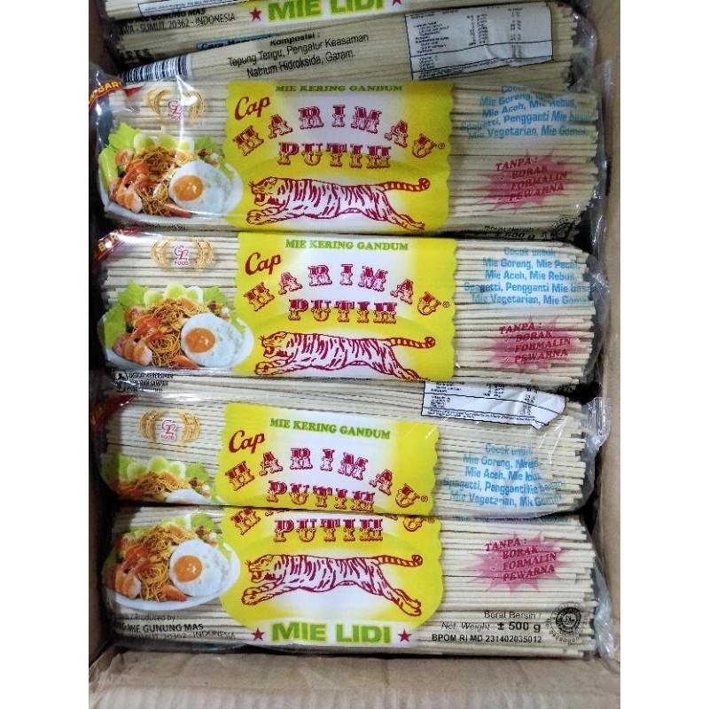 

Mie Lidi/Mie Gomak Putih 500gram