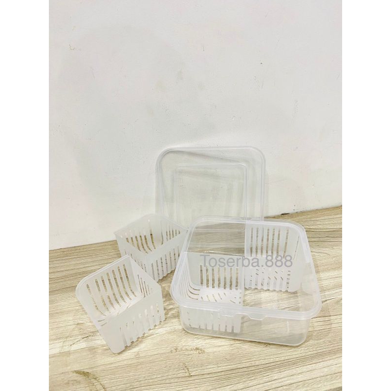 Kotak Tirisan Sayur Kulkas Kotak Penyimpanan Sayur Wadah Tirisan Sayur Multifungsi Tirisan Bawang Ca