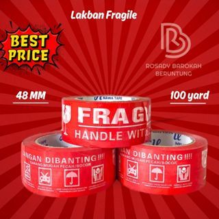 

Lakban Fragile / Fragile merah / Lakban fragile / Lakban fragile jangan dibanting / Lakban handle with care / Merk nawa 60 yard