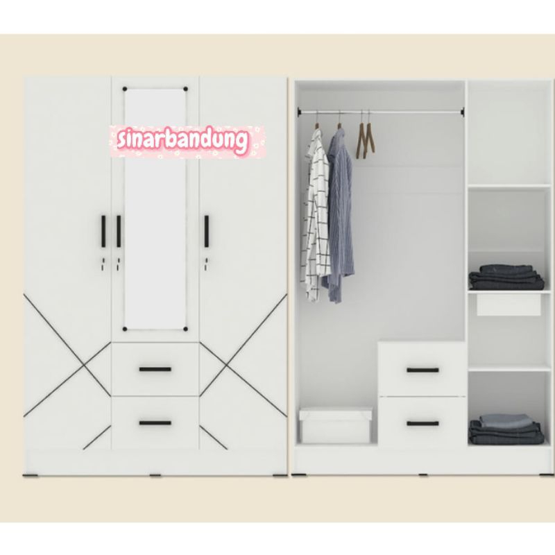 LEMARI PAKAIAN GAMIS 3 PINTU / LEMARI PAKAIAN GANTUNG GAMIS