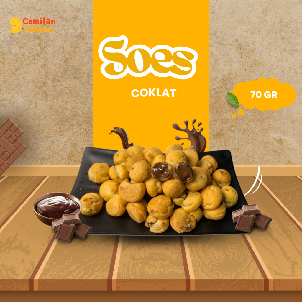 

Cemilan Kawan - Soes Coklat 70 gram Snack Kiloan