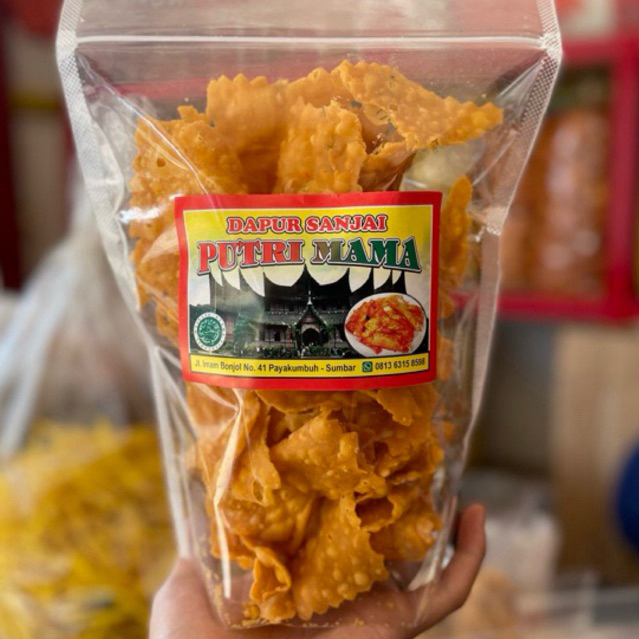 

Keripik pangsit pedas/kue bawang pedas/kerupuk pangsit pedas khas padang