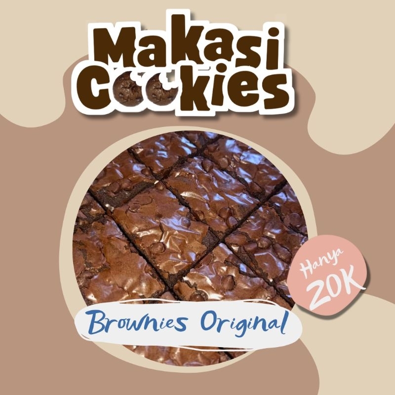 

Fudgy Brownies Panggang Rasa Original Cokelat Kemasan Cup