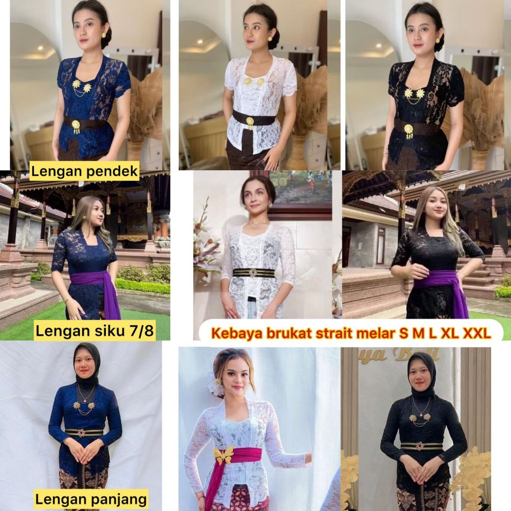 Kebaya Kutu Baru Modern Baju Adat Wanita Kebaya Bali Brukat Strait Sofia Strech Elastis Melar Baju K