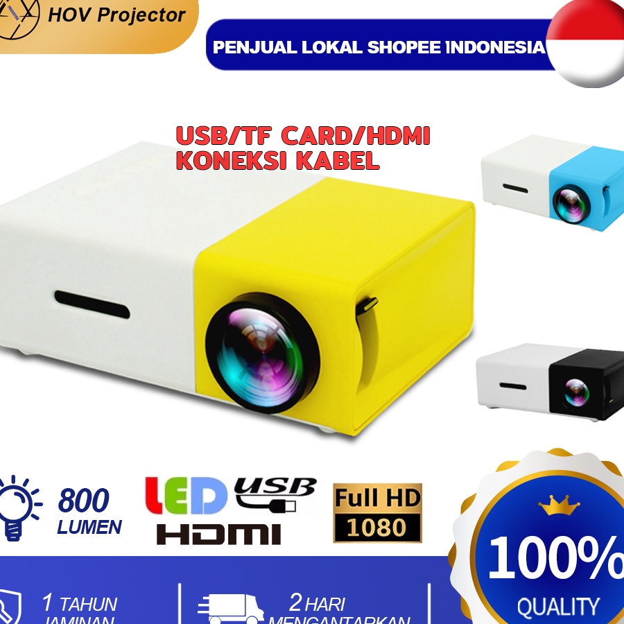 Penjual Lokal YG3 Poe Mini Proyektor 4K LED LCD Projector HDMI Proyektor Media Player Beamer TV Lapt