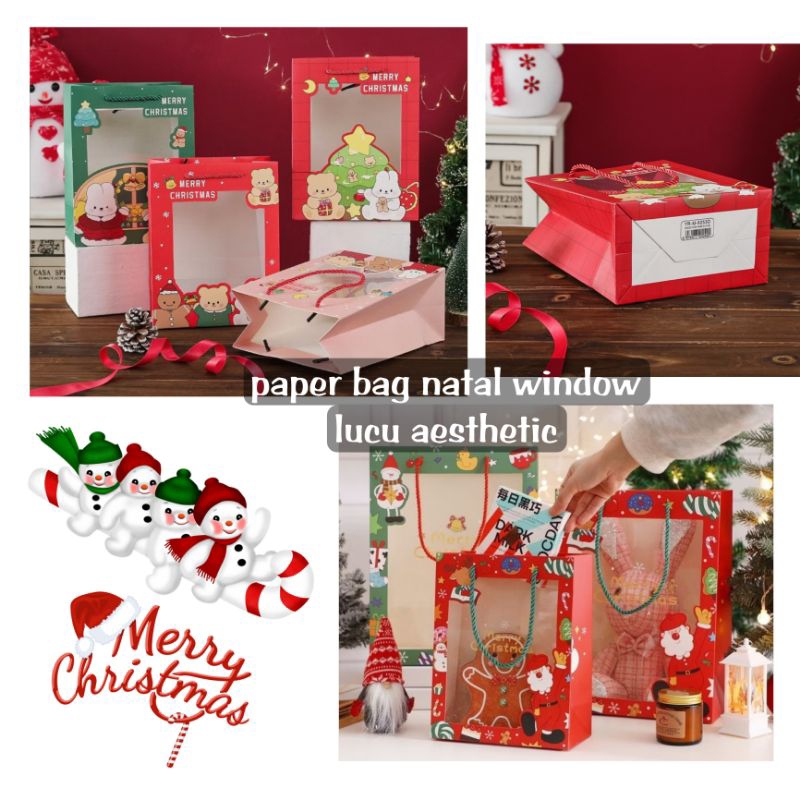 

PAPER BAG HADIAH NATAL SEMI TRANSPARAN/ GIFT BAG CHRISTMAS PB-N07