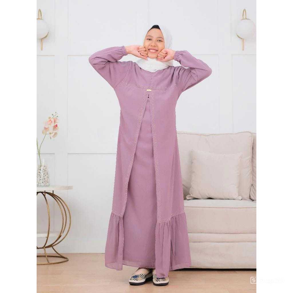 GAMIS ANAK WANITA TERBARU 2024 MODEL SWAROVSKY KEKINIAN / GAMIS ANAK TANGGUNG / GAMIS WANITA REMAJA