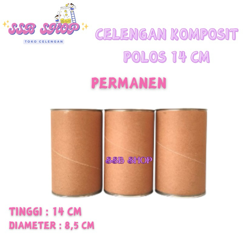 Celengan Komposit Polos Permanen Celengan Komposit 14 Cm Permanen Celengan Kaleng Polos Tanpa Stiker