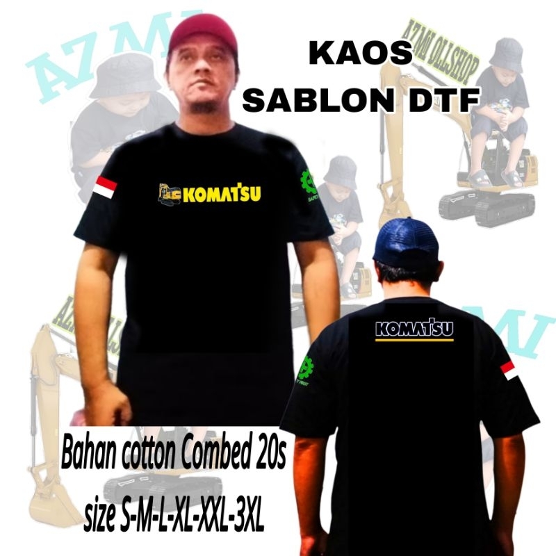 Kaos baju Komatsu excavator alat berat