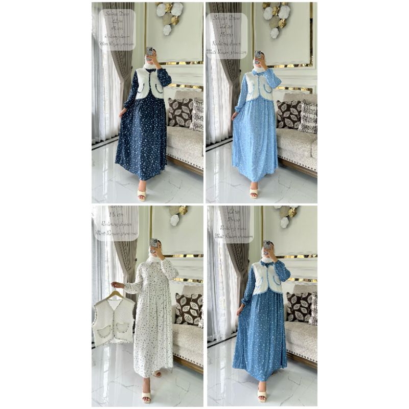 SET INER DRESS BY ANNISA FASHION/MIDI SET ROMPI RAYON PREMIUM BY ANNISA FASHION