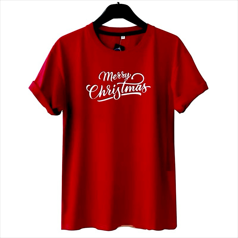 Kaos Natal Merry Christmas S-XXXXL Jumbo Big Size Oversize & Size Anak 2-8th Kaos Pria Kaos Wanita K