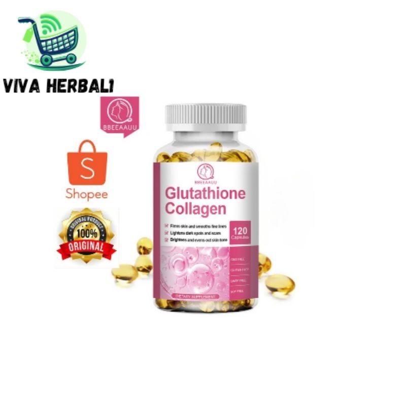 BBEEAAUU Glutathione Collagen Capsules Whitening Skin Anti Aging Collagen Glow Capsule Beauty Supple