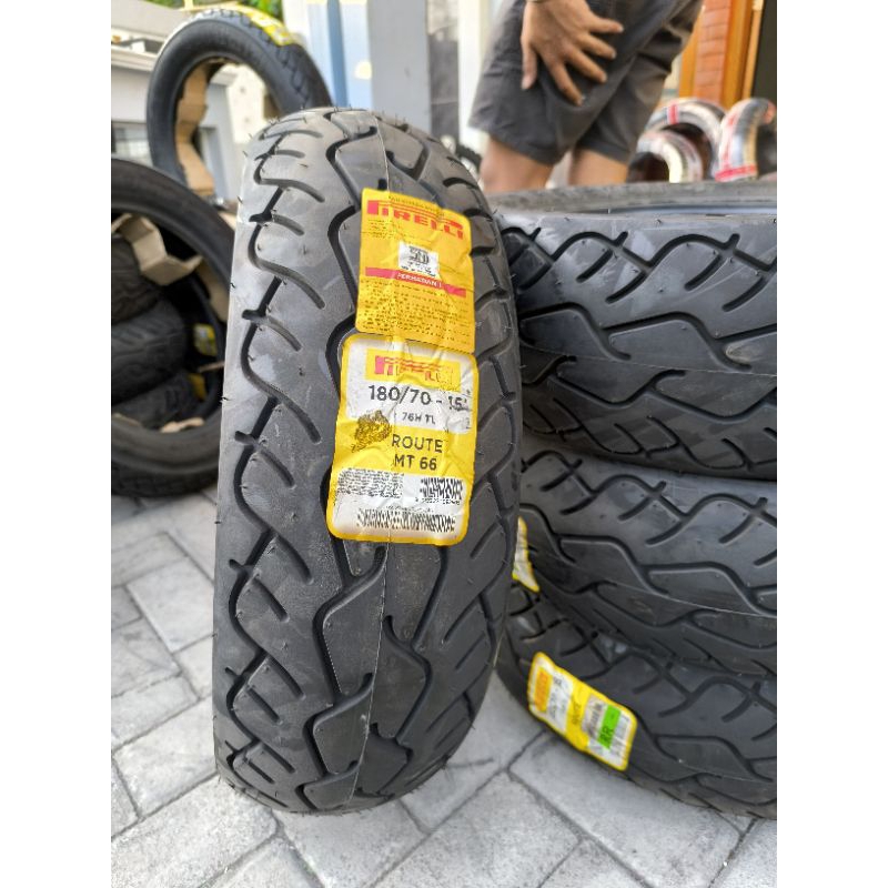 BARU NOS BAN PIRELLI 180/70-15 TUBELESS MT66 ROUTE 180 70 RING 15 PROMO CUCI GUDANG BARU STOK LAMA