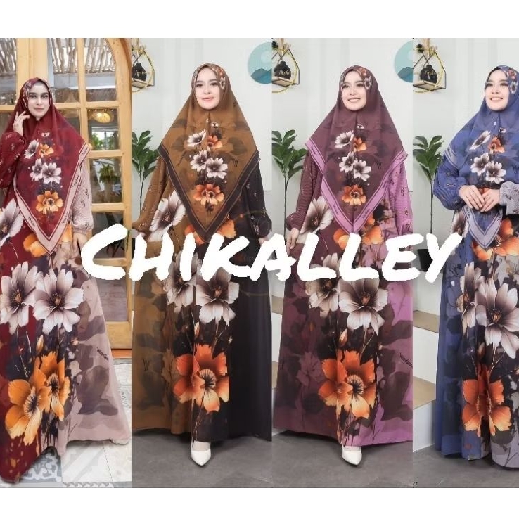 WARDIANA GAMIS PRINTING LENGAN PRISKET WANITA MUSLIMAH