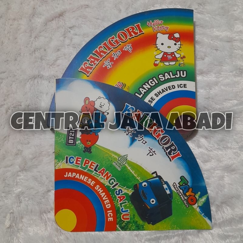 

100 LEMBAR KERTAS ES SALJU VIRAL | BUNGKUS KERTAS ES PELANGI PRODUK TERBARU | KEMASAN ES KAKIGORI BAHAN IVORY PUTIH HIGH QUALITY | CONTONG ES SERUT | ARINA SHIVA GROUP 60