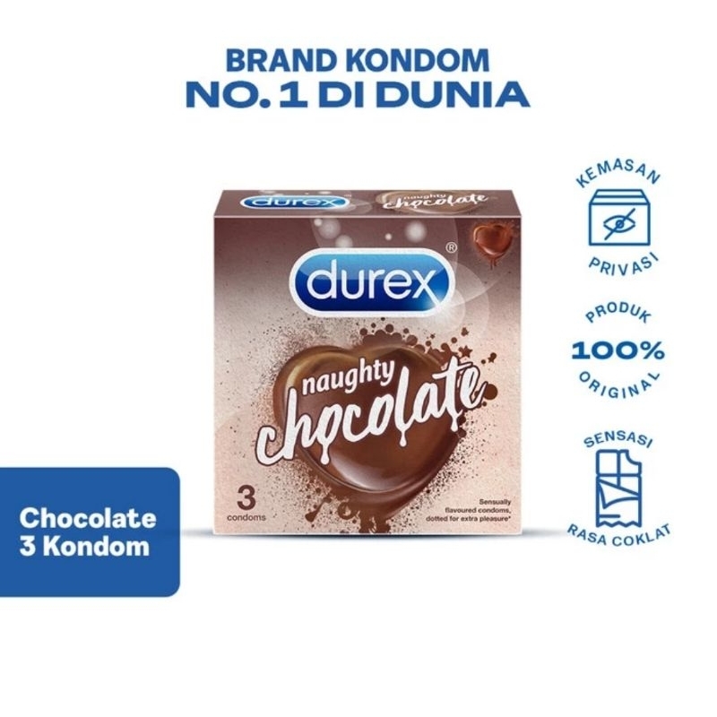 durex chocolate isi 3 kondom coklat