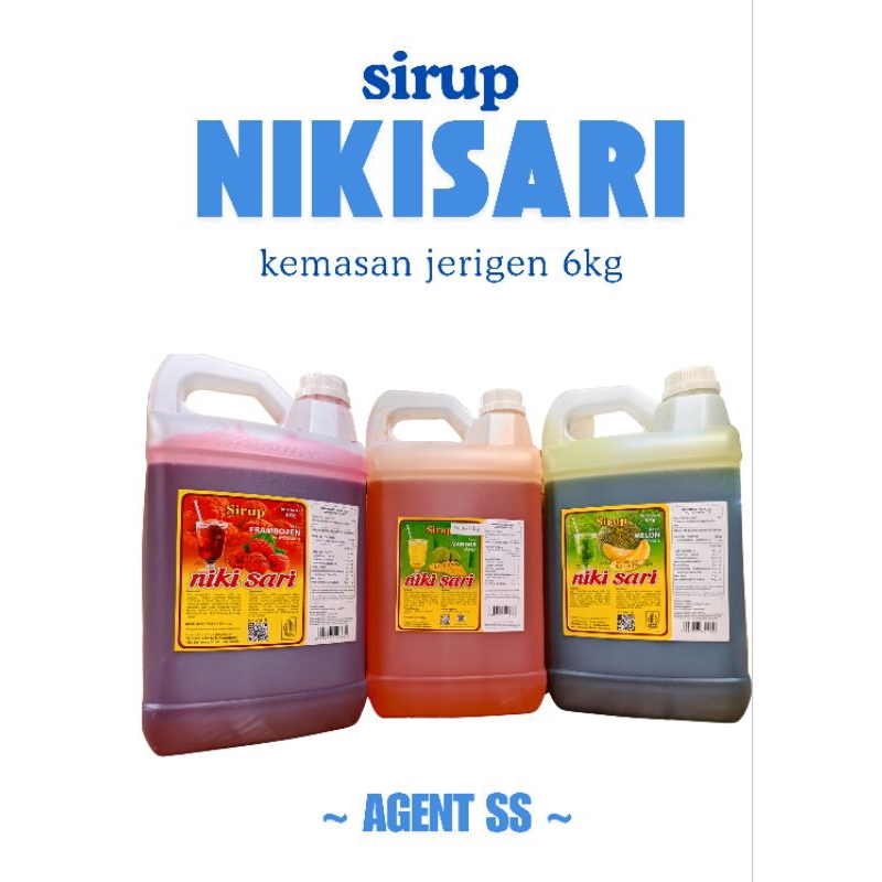 

Sirup NIKISARI kemasan jerigen 6kg isi lebih banyak lebih murah lebih ekonomis