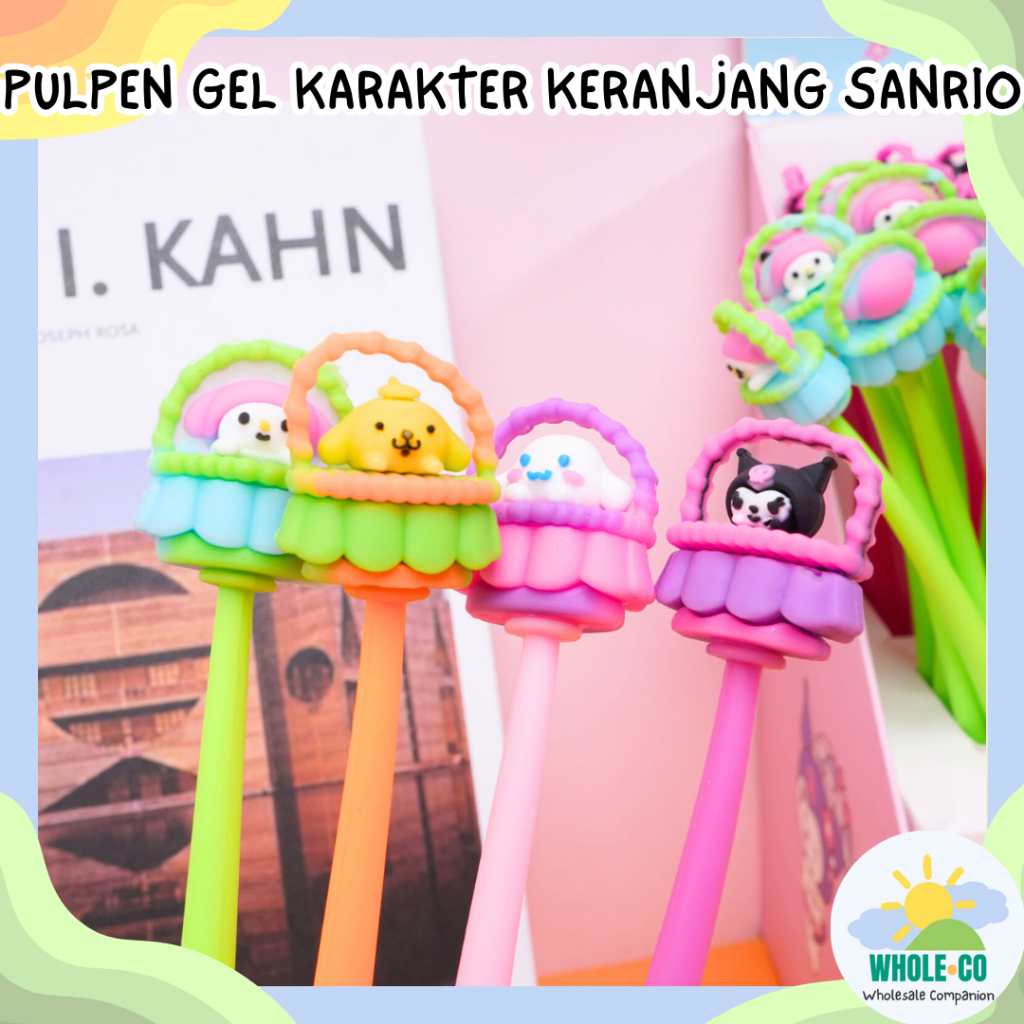 

Pulpen Gel Karakter Keranjang Sanrio Premium Kuromi Cinnamoroll Melody Lucu Unik Imut Termurah Grosir COD